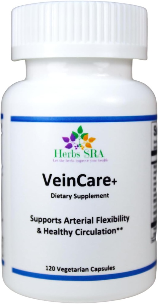 VeinCare Bylinný dodatek - Přírodní podpora zdravých vemen - Rutin, Koňský Kaštan, Grape Seed, Bilberry, Nattokináza - Promotes Optimální vein funkce