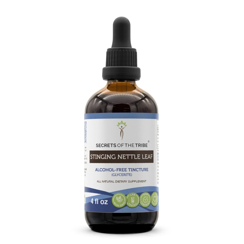 Tajemství kmene štípající kopřiva listová alkoholická - zdarma tinktura (Glycerite) 694 mg štípající kopřivka (Urtica Dioica) Sušený listí (4 Fl Oz) Alergie Relief Dodatek