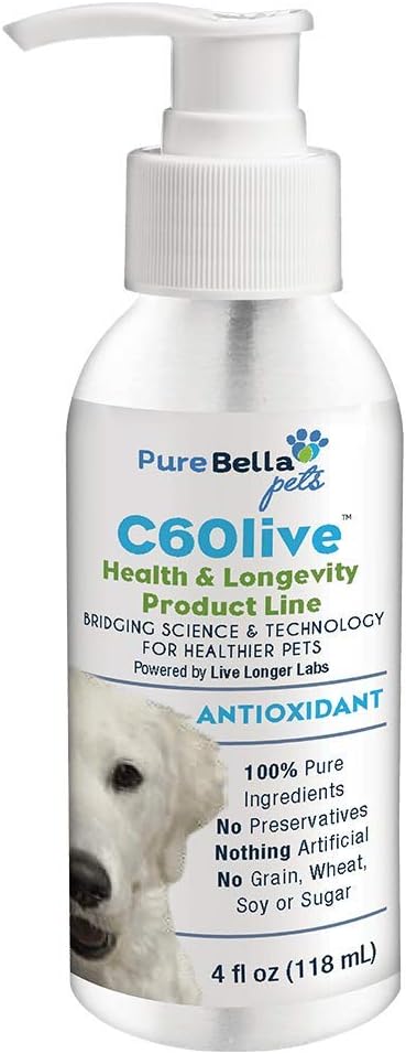 Čistá Bella Domácí zvířata C60 Antioxidant pro velké plemeno psů 4oz
