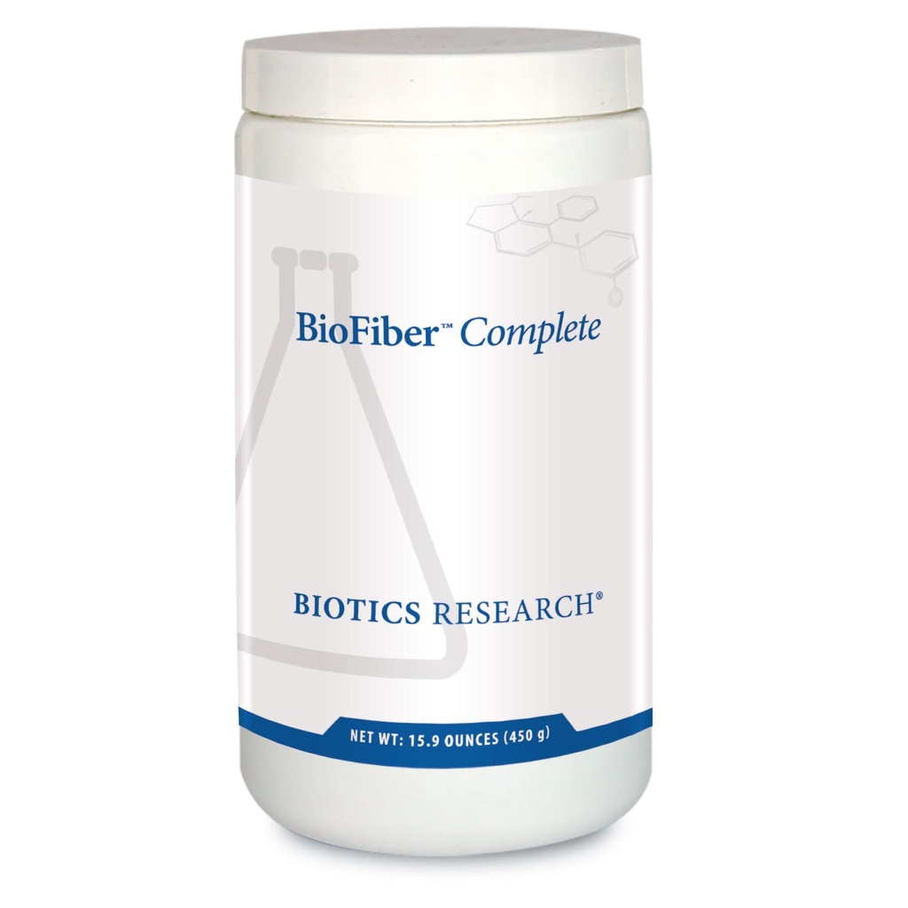 Biotics Research BioFiber Complete - 10 celopotravinových vláken (Organic & Non- GMO), 5g Fiber Per Serving, Easyto- Mix Powder, Prebiotic Gut Support 15.9 Oz