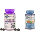 Zahrada života Organics Elderberry Gummies pro dospělé a děti - Imunitní podpůrný dodatek s organickým ovocem a organikou Mužské Gummy Vitamíny Multi Berry, 120 Počet
