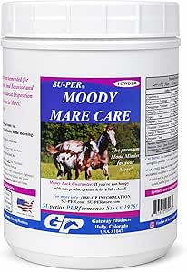 SU-PER Moody Mare Care Powder - Bylinné mísení pro vyvážený dislokaci a normální chování u koní - 2,5 kg (2 balení)