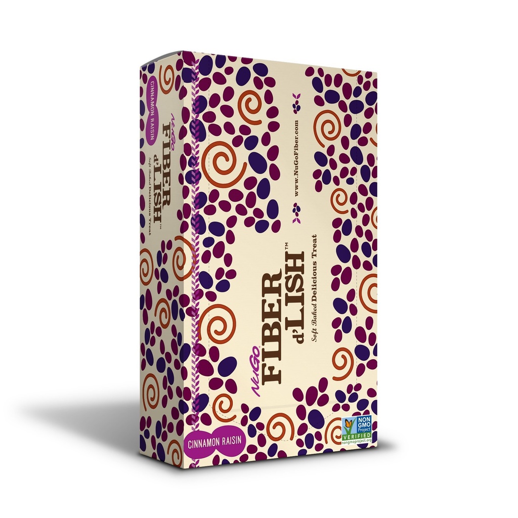 NuGO Fiber d 'Lish Skořice Raisin, 12g High Fiber, Vegan, 150 Calories, 1.6 Ounce, 16 Počet (balení po 1)