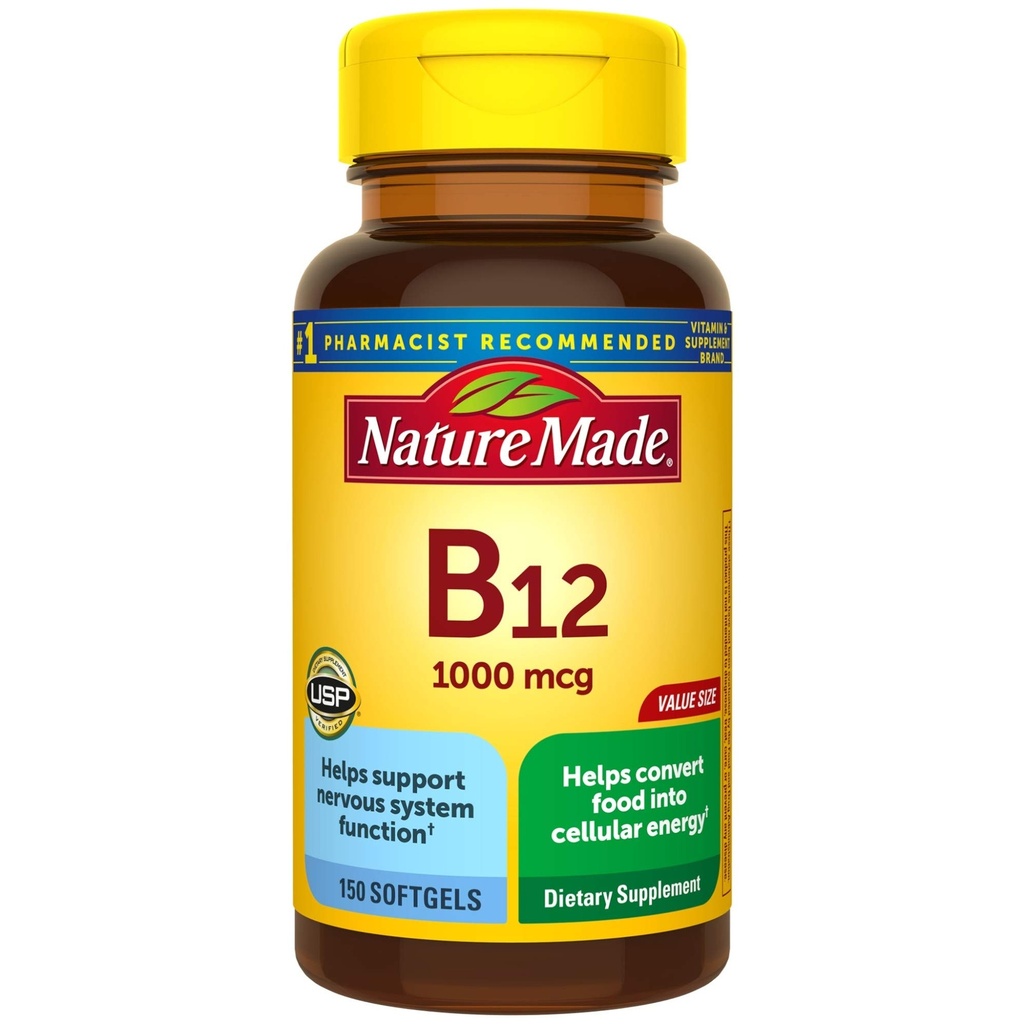 Vitamin B12 1000 mcg Softgels, 150 Počet Velikost