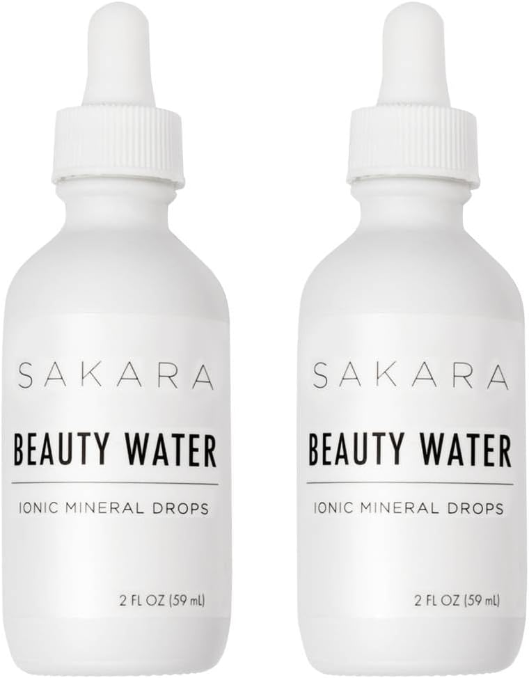 SAKARA Beauty Water Drops, 60 Servings - Stopy Minerální Drops pro vodu, Minerální voda tekutý hořčík, Chlorid, sodík, draslík, & Boron doplňky, Tekuté vitamíny Multi Minerály Dodatek