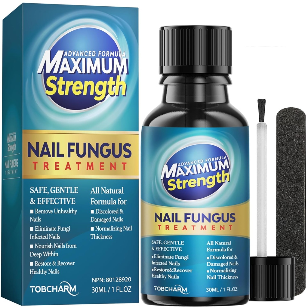 Toenail Fungus Léčba Extra síla, Nail Fungus Léčba, Nail Fungus Léčba pro nehty na nehty, Fungal nehtů Léčba na nehty, Antimykotické nehtové léčby na nohy, Thick, Zlomený, Odbarvené a poškozené nehty (1oz)