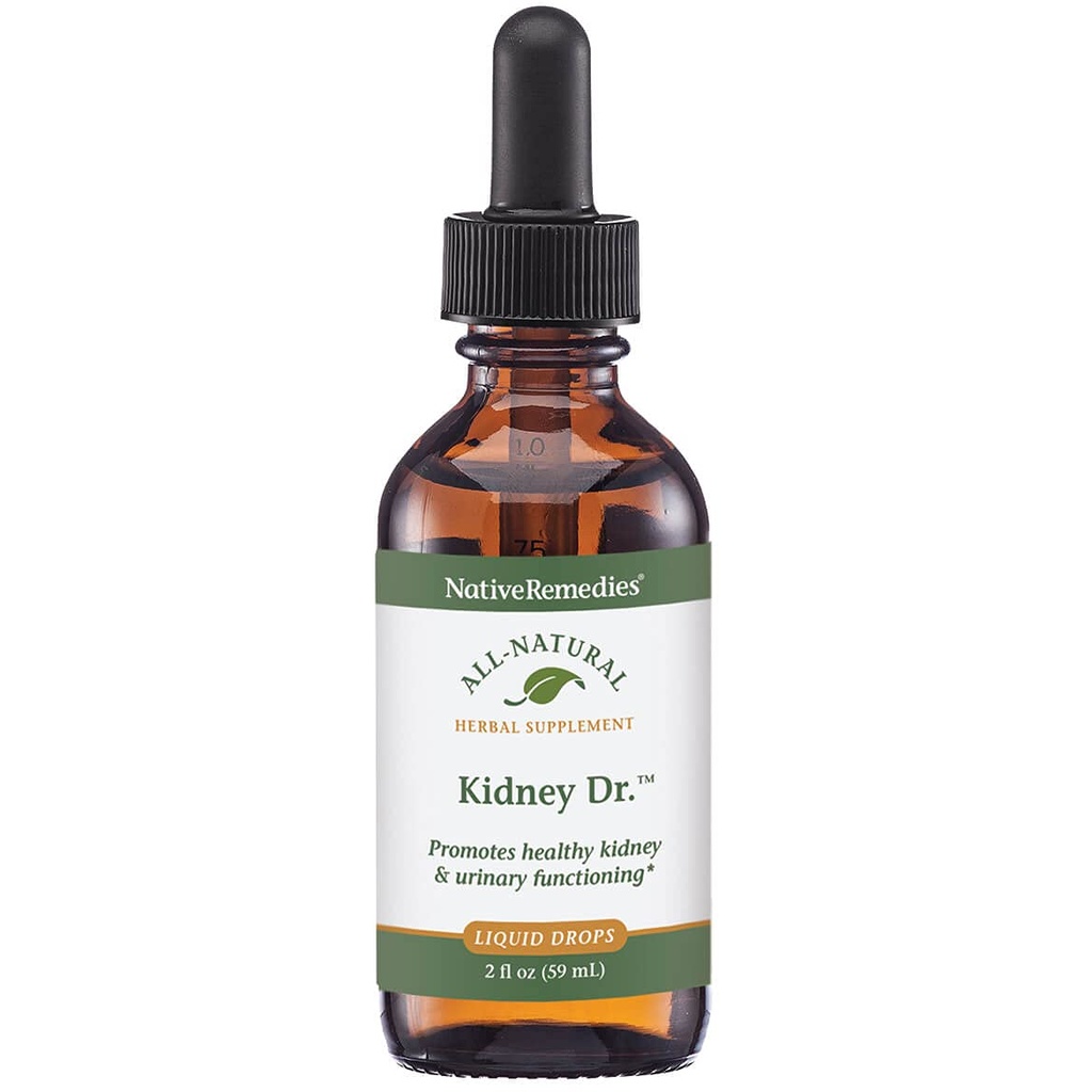 Native Remedies Ledviny Dr. - Všechny přírodní bylinné doplňky pro ledviny a močový systém zdraví - 59 ml