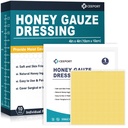 Med Gauze Round Dressing, 4 "x 4" Manuka Honey Wound Care, Medical Grade Med Obvazy pro Wound Care, Med Patch pro rychlejší léčení od Burns, Abrasions, Cuts and Scalds (balení 10)