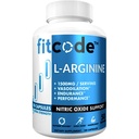 fitcode Čistá Extra síla L- arginin HCl 1500mg, oxidy dusičné dodatek pro vaskularitu, čerpadla, vytrvalost, výkon, růst svalů, energie, Výkonné N.O. Svalové čerpadla kapsle (50 Služeb)