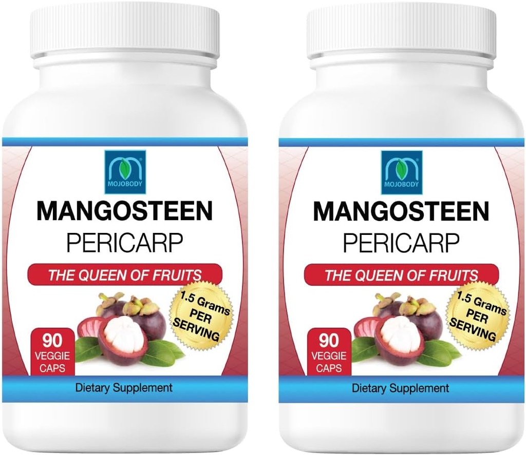 Zmrazit sušené Mangosteen Pericarp Kapsle 2PK, 1.5 Grams per Serving, 90 Veggie Kapsle per Lahvička, Xanthone Rich