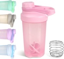 D.Y.A 16oz Shaker Lahvička Leak Proof Sports Shaker Cups pro protein Shakes Lahvička pro Pre Workout a Travel to Go BackBPA zdarma & Easy Clean Protein Shaker Lahvička, růžová