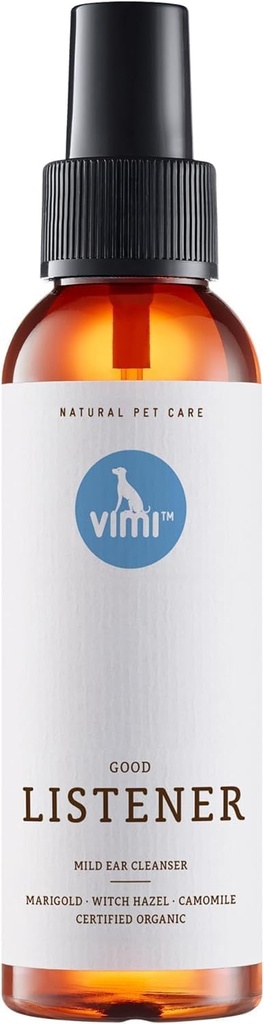 animaux vimi Ear Cleaner Good Liener - Uar Cleaner Spray for Sensitive Dog Ears - Ear Care with Camomile, Calendula & Witch Hazel - for Thorough & mírné čištění - 3.38 Fl Oz