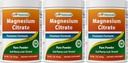 Nejlepší Naturals Magnesium Citrát prášek 1 libra (1 LB (balení po 3))
