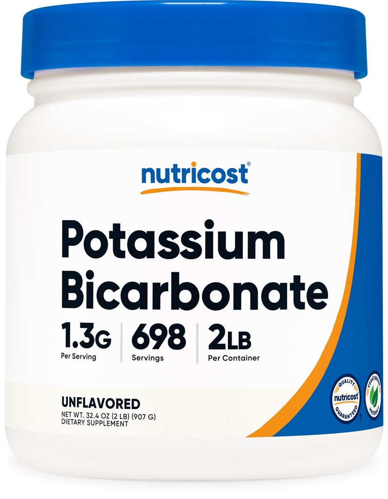 Nutricost Draslík Bikarbonát Powder 2 LB - gluten Free, Non- GMO