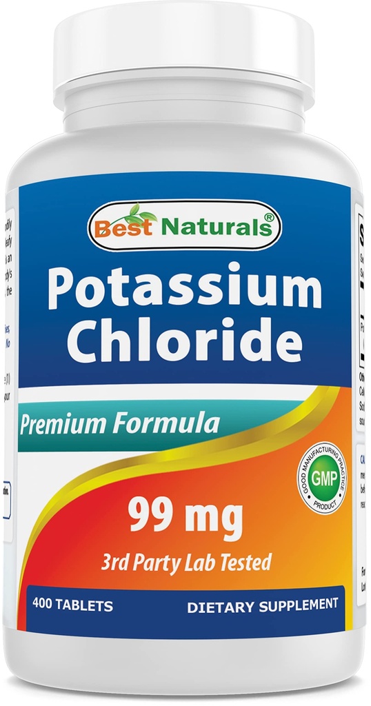 Nejlepší Naturals Chlorid draselný dodatek 99mg 400 Tablety - 3. strana Lab Tested