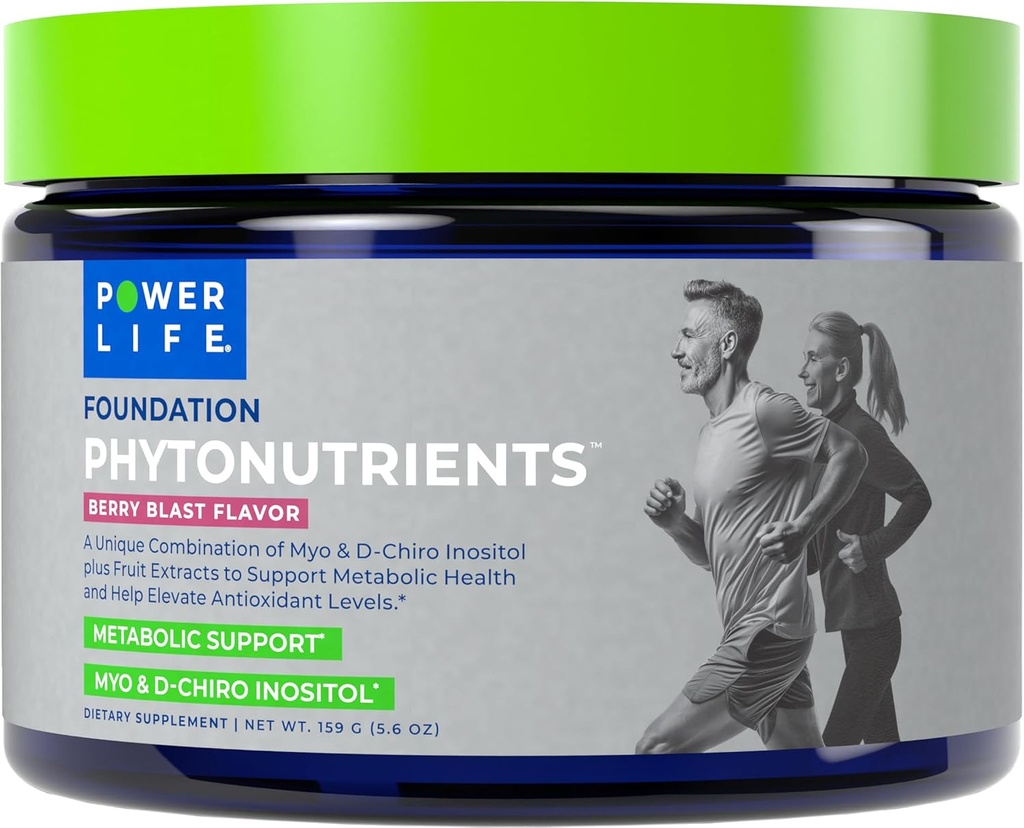 POWERLIFE - Foundation Phytonutrients - Myo- Inositol & D- Chiro- Inositol Powder with Beet Root, Coconut Water & Antioxidant Rich Super Fruits - 30 Servings