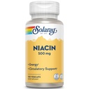 SOLARAY Niacin 500 mg, vitamin B3 CLAS124; Kožní zdraví, nervový systém a podpora cirkulace CLAS124; 100ct