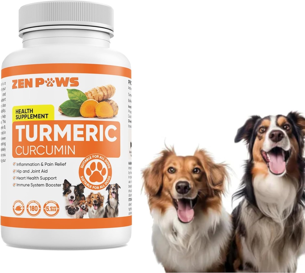 Kurkumin a piperine - Společné zdraví, mobilita, alergie & Itch Relief, kůže & Coat, horké spoty - Kachní příchuť s lososovým olejem