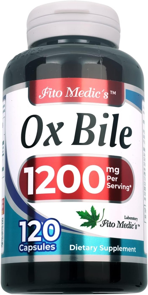 Lab - Bile Salts, Ox Bile, 1200 mg na Serving, 120 Caps- Digestive Enzymes Dodatek, Ox Bile Dodatek.