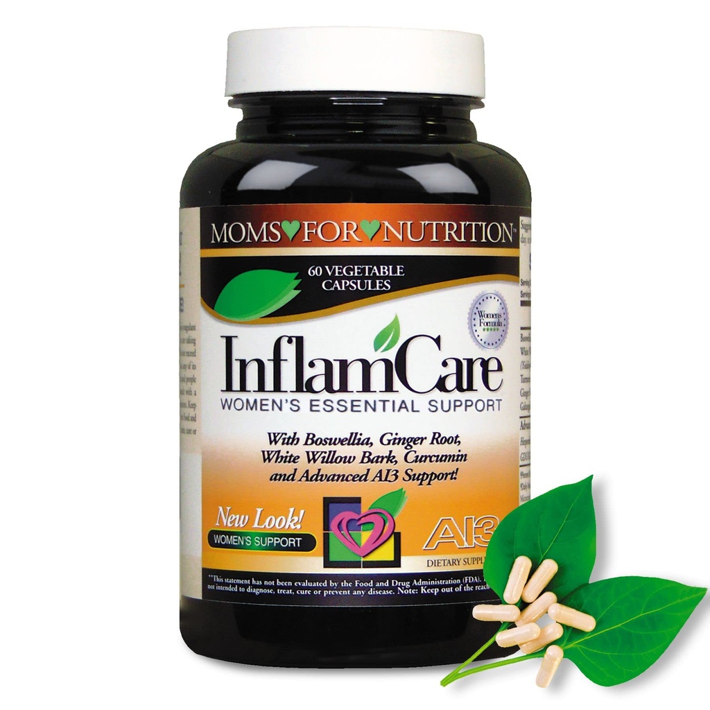 Natural InflamCare 3000MG Essential Synergy Women 's by Moms For Nutrition - - Gluten Free - 60 Count
