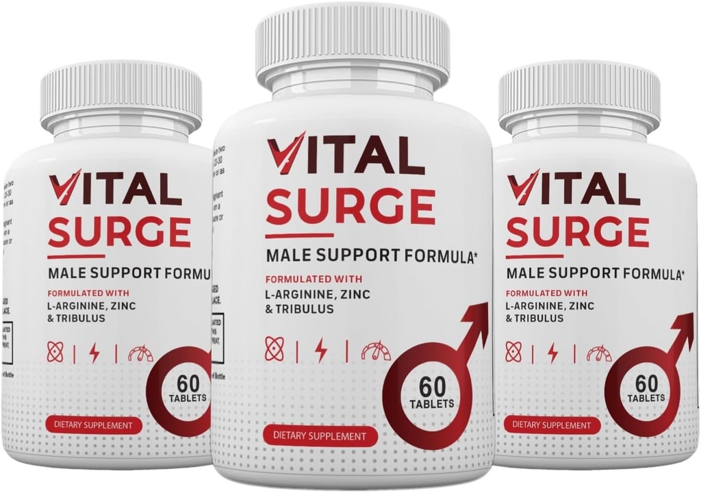 Zonata (3 Pack) Vital Surge pilulky, Vital Surge Muž dodatek Advanced Formule, 180 Počet