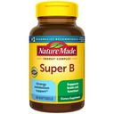 Příroda vyrobený Super B Komplexní vitamíny pro ženy a muže, Dietní dodatek pro podporu metabolismu energie, Super vitamín B komplex, 60 Softgels, 60 denní dodávky