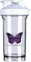 Epilepsie Vědomí 18 Ounce Shaker Lahvička Mixer Leak- proof Pre Workout Protein Shakes Strava Náhrada Shakes Lahve 500ML / 18 Oz Bílá