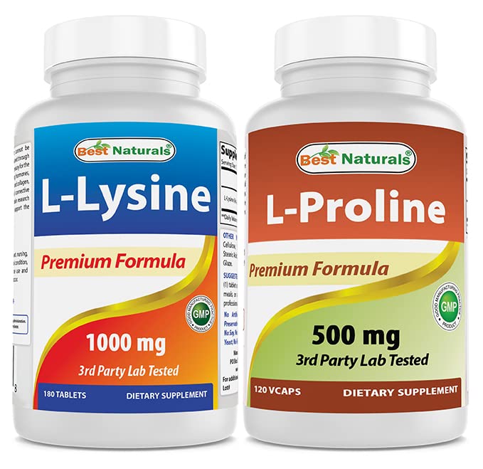 Nejlepší Naturals L- Lysin 1000mg & L- prolin 500 mg