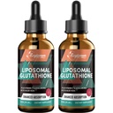 2000MG Lipozomální Glutathion Tekuté kapky, Ultra vysoká absorpce, Přírodní detoxifikace, imunitní systém & Kožní Supprot *, L- Glutathion, Vitamin C & Hyaluronic Acid, Kapsle Alternativní, 4.05 OZ