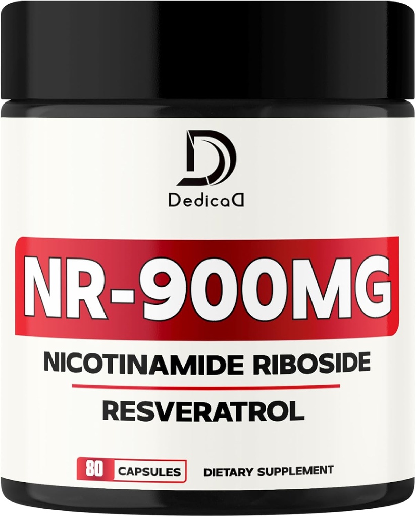 NAD Nikotinamid Ribosid Resveratrol 900mg Plus Resveratrol 100MG - Buněčná výroba a obnova, Studna stárnutí, Celková vitalita - 80 Kapsle