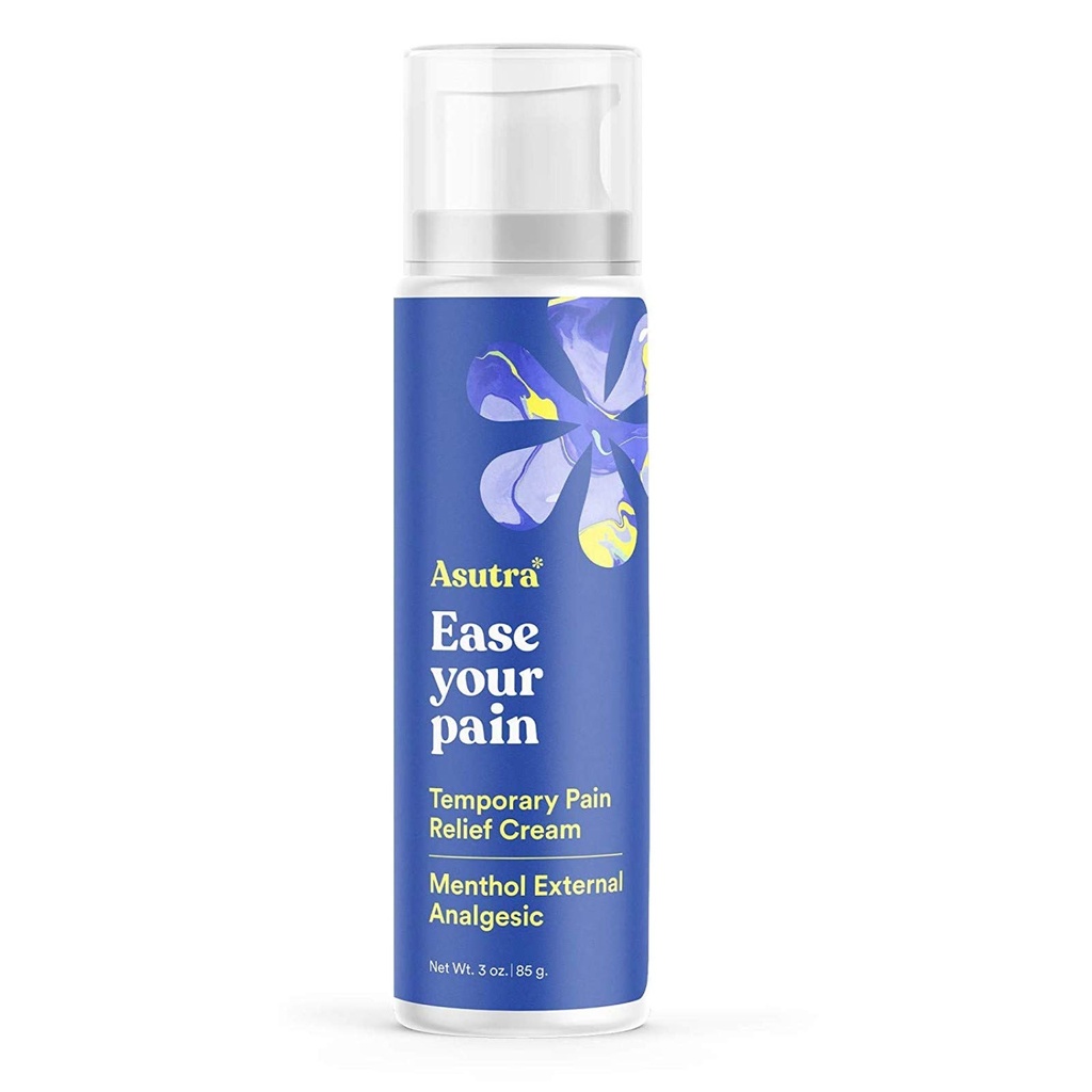 ASUTRA Relief Cream, 3 oz - chladicí senzace, dočasná úleva od svalové nespokojenosti a bolestivosti, 4% mentol, Arnica Montana, a dimethyl sulfon (MSM)