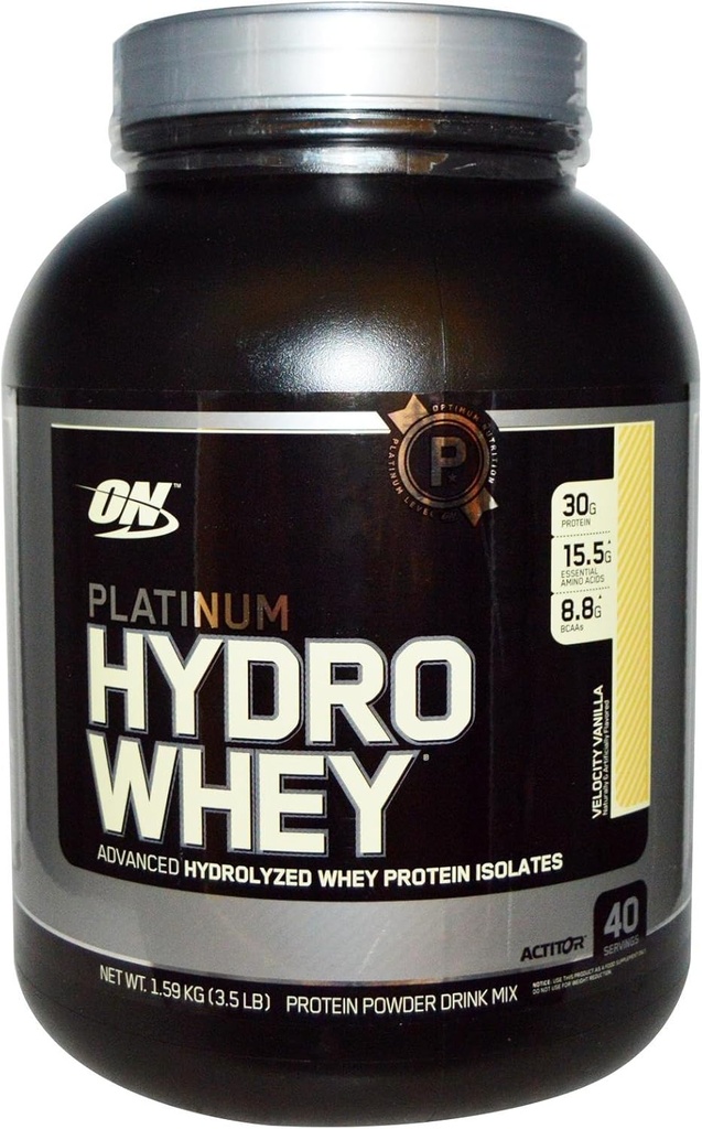 Optimum Nutrition 100% Platinum Hydro Syrovátka Rychlost Vanilla 3.5lb Bílkoviny