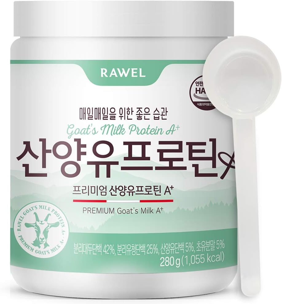 Rawel Premium Goat 's Milk Protein prášek A + (9.87oz) / High in Protein na podporu růstu / podporuje Gut zdraví a trávení / Syrovátkový protein izolát (WPI)