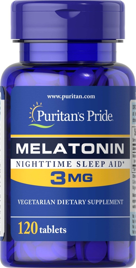 Puritans Pride Melatonin 3 mg tablety, 120 Počet