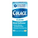 Colace Clear Stool Softener for Gentle Effective Constolly Relief, # 1 Doktor doporučil Stool Softener Brand, Barvy zdarma, 50 mg Docusate Capsules, 60 Počet