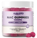 6 v 1 NAC gumové, Žvýkací N Acetyl Cysteine 1000mg doplněk pro děti a dospělé, s ALA, zinek, vitamín C & E, Selen, podpora antioxidant & imunitní systém, borůvkový flavor, bez cukru, 60 Ct