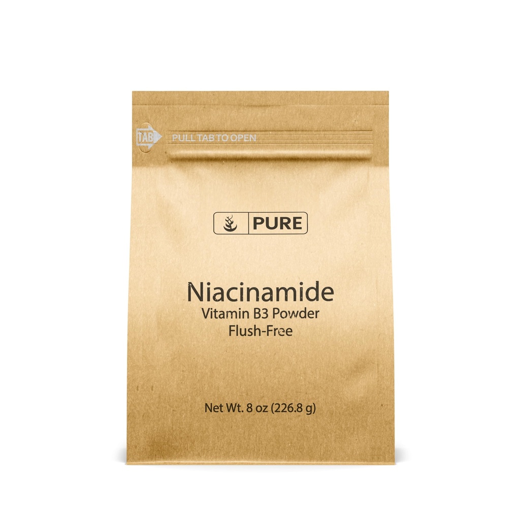 PURE ORIGINAL INGREDIENTS Niacinamid (8oz) Flush- Free Vitamin B3 prášek, dodatek stravy