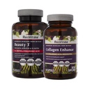 ResVitale Beauty 3 - Doplněk pro péči o pleť s kolagenem, keratinem a elastinem - 90 Kapsle & Collagen Enhance - Doplněk pro krásu s Hyaluronic acid & Resveratrol - 60 Kapsle