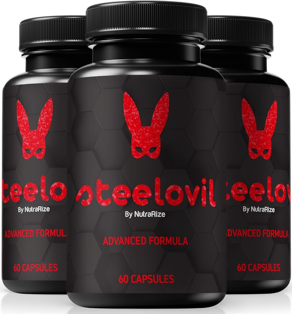 (3 Pack) Steelovil Kapsle pro muže, Oficiální Steelovil pilulky pro komplexní podporu, Všechny přírodní mužský dodatek k podpoře energie a celkové zdraví, Ovil Ovil Pastillas Recenze (180 Kapsle)