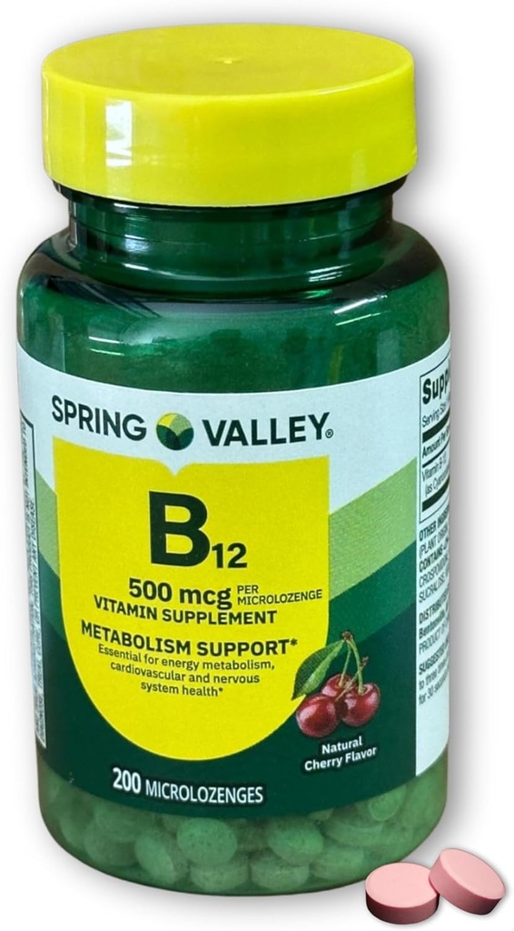 B12 500mcg Sublingvál- Cherry Flavor 200 ct (Balení po 1)
