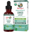 MaryRuth Organics Ginkgo Leaf Liquid Kapky 124; Bylinné doplňky 124; Nootropic Cappen124; Cirkulační systém & nervový systém Zdraví 124; USDA Organic Cappen124; Non- GMO Cappen124; Vegan Cappen124; 60 Servings