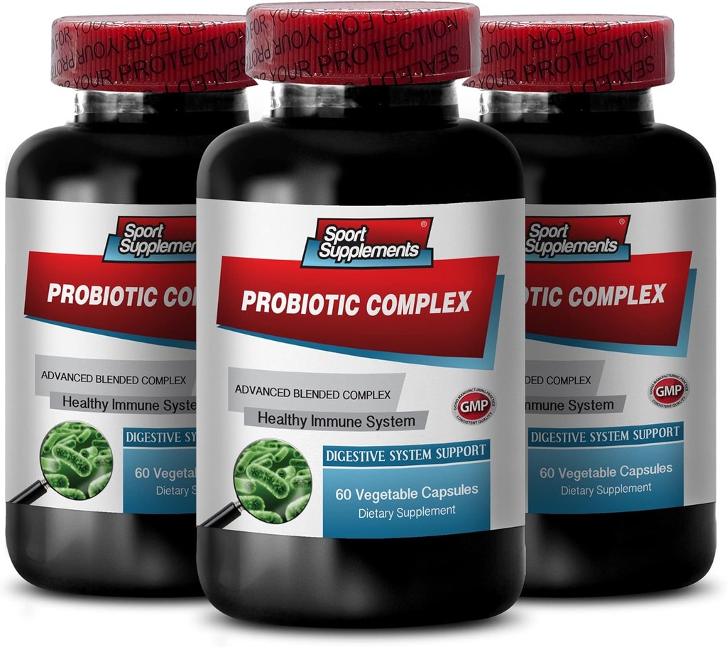 Nápověda Zhubnout - Probiotický komplex - probiotické pro ženy, probiotický dodatek, probiotické pilulky pro Gut zdraví, Digestive Advanced Probiotic, Gut Obnovit Advanced Probiotic, 3 Bot 180 Kapsle