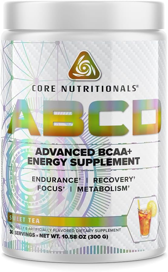 Core Nutritionals Platinum ABCD Advanced BCAA Energy Supplement, Zlepšuje vytrvalost, zotavení a Focus 30 Servings (Sweet Tea)