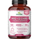 Myo a D-Chiro Inositol dodatek pro ženy - dodatek pro plodnost pro ženy s ideální 40: 1 Poměr Myo & D-Chiro Inositol D3 & Metylfolát Ovaria Support Vitamíny - ISO Lab Tested (30 Služení)