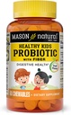 MASON NATURAL Zdravé děti Probiotika s fiber - Zdravá stravitelná funkce, Zlepšené zdraví, 60 Žvýkačky