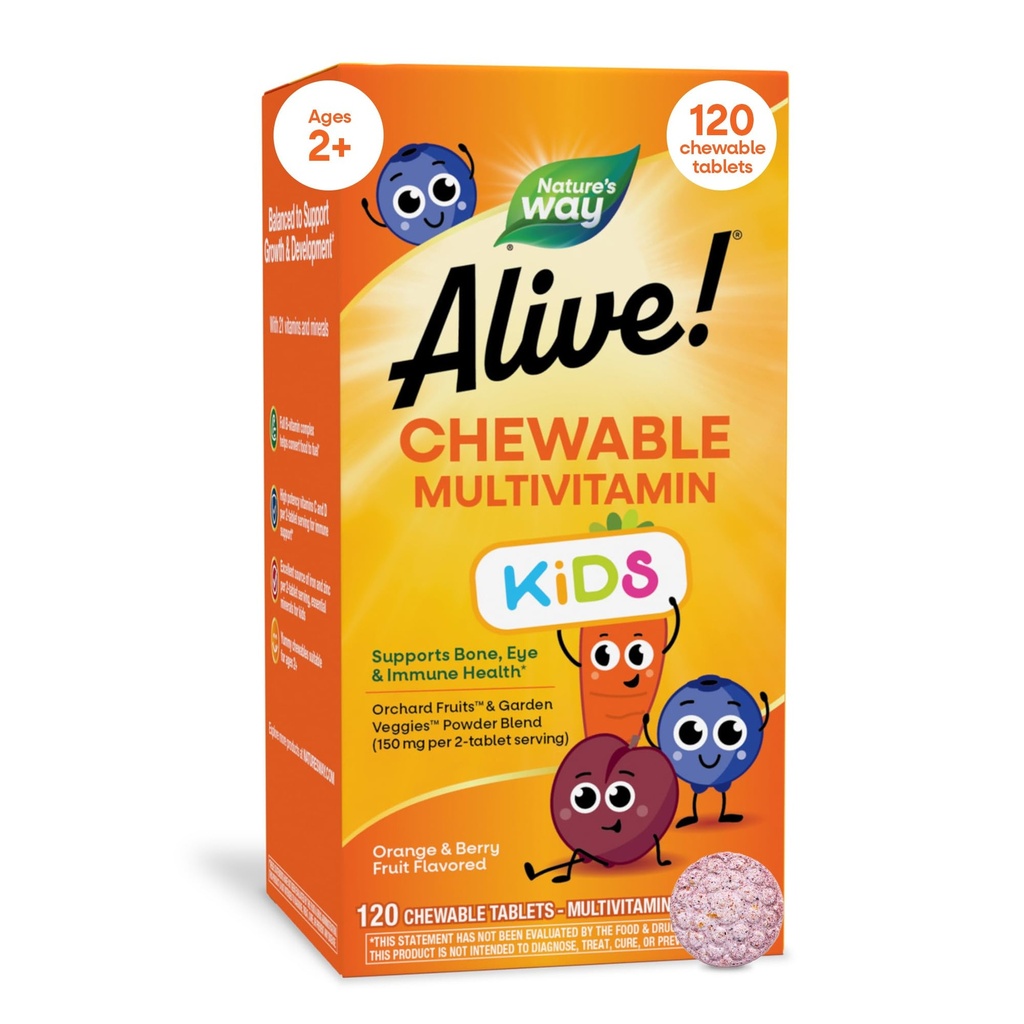 Živý! Dětské vícevitamínové žvýkací tablety - 120 žvýkací tablety podle přírody