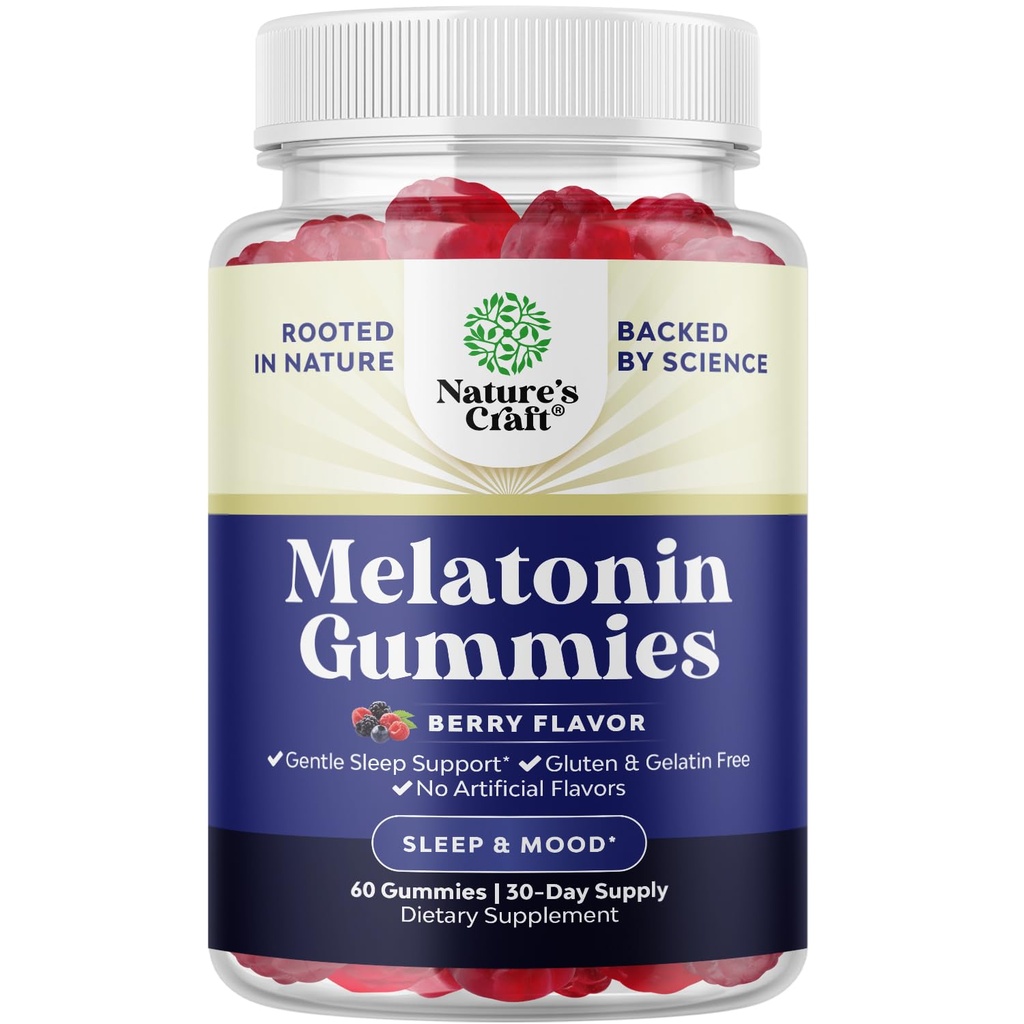 Melatonin 5mg přírodní - želatina zdarma a Halal melatonin gumy 5mg Spánek doplněk pro dospělé - Berry spánkové gumy pro dospělé pád uspávací rychleji s přírodními příchutí a barvivy 60ct
