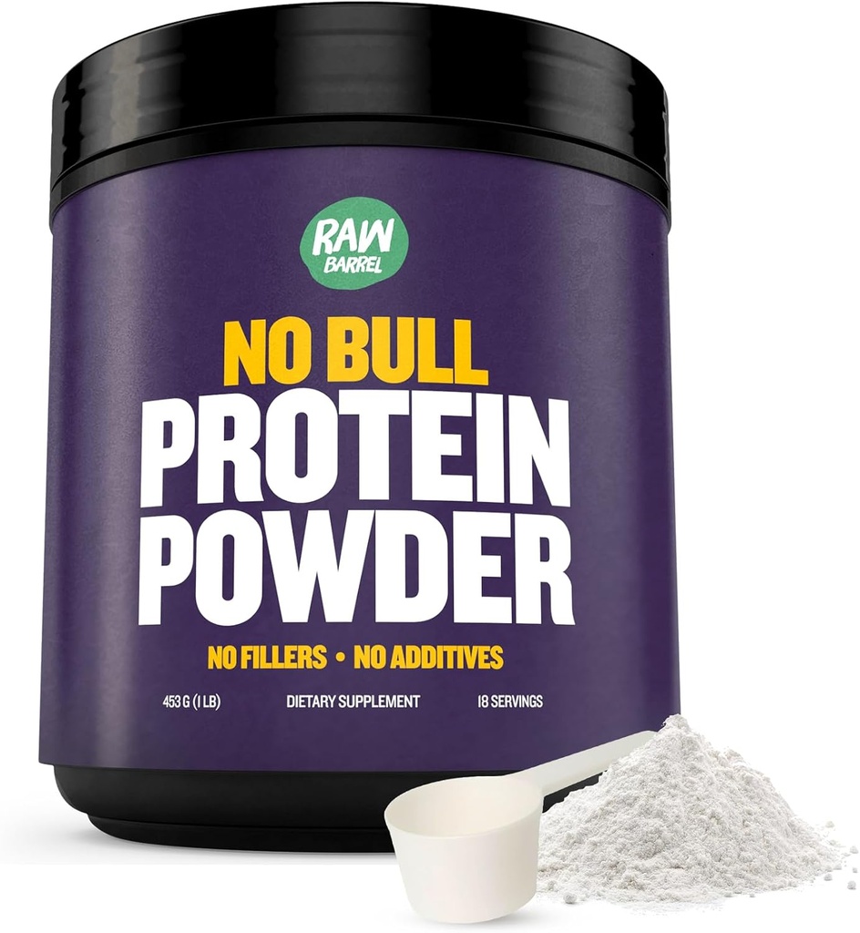 2lb No Bull Neochucené syrovátkové bílkoviny prášek, čistý, instantizované syrovátkové dodatek, vysoký protein, nízký karb, žádné plniva, žádné přísady, bez příchutí