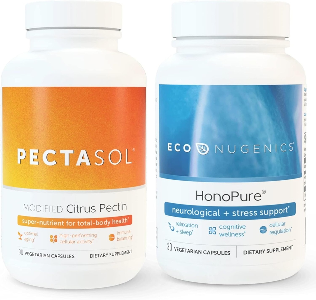 EcoNugenics Ultimate Cellular Health & Immunication Support Pack 124; HonoPure - Magnolia Bark Extract, 30 Kapsle 124; PectaSol- C Modifikované Citrus Pectin, 90 Kapsle Bundle