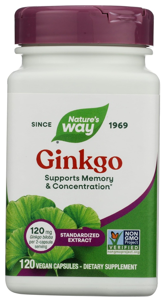 Příroda Way Premium Extract Ginkgo, Paměť a koncentrace *, 120 Kapsle